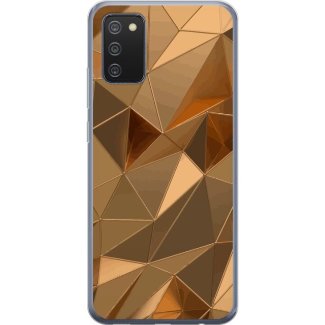Mobilcover til Samsung Galaxy A02s med 3D Guld motiv