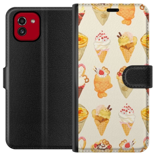 Tegnebogsetui til Samsung Galaxy A03 med Glasagtigt motiv