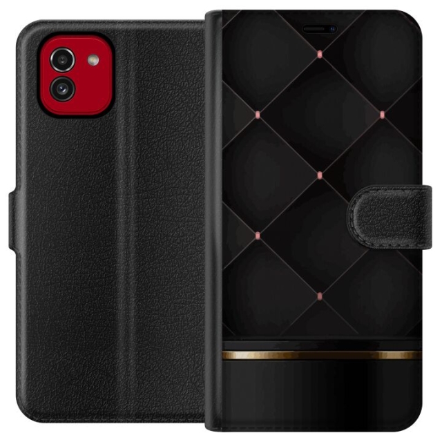 Tegnebogsetui til Samsung Galaxy A03 med Luksuslinje motiv