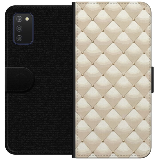 Tegnebogsetui til Samsung Galaxy A03s med Guldglans motiv