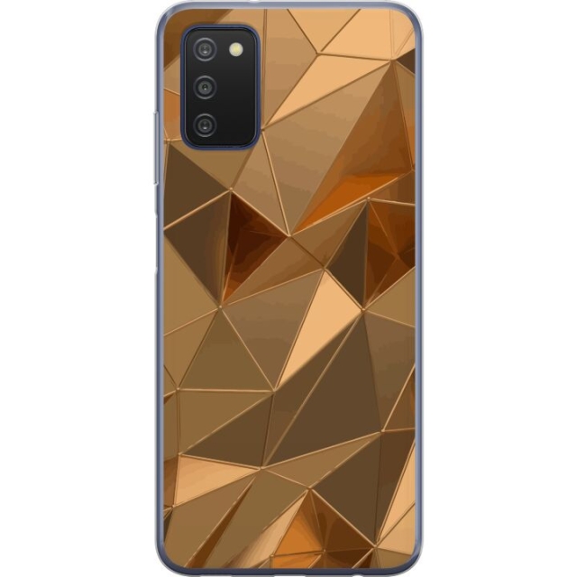 Mobilcover til Samsung Galaxy A03s med 3D Guld motiv