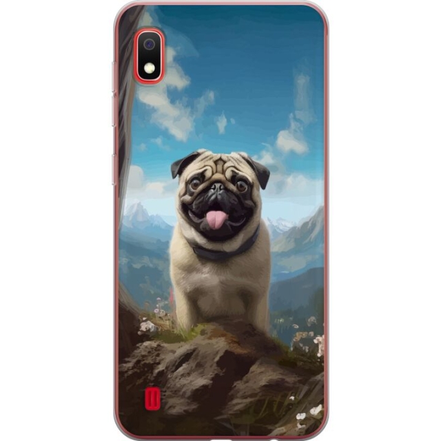 Mobilcover til Samsung Galaxy A10 med Glad Hund motiv