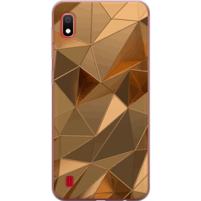 Mobilcover til Samsung Galaxy A10 med 3D Guld motiv