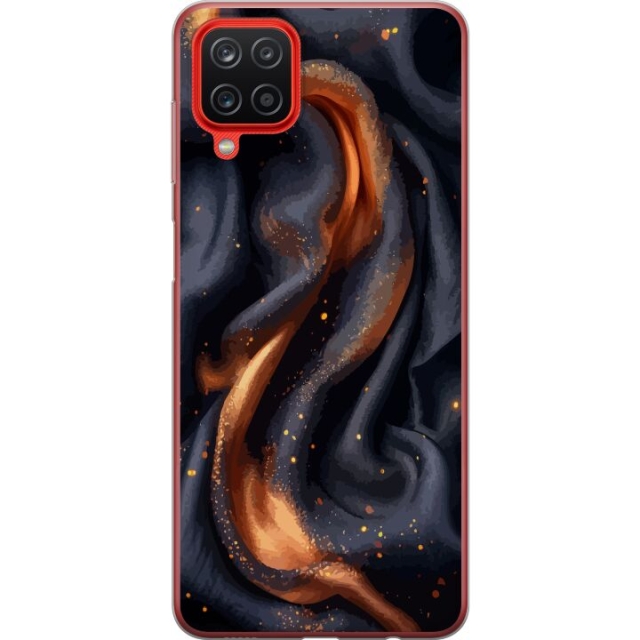 Mobilcover til Samsung Galaxy A12 med Brandigt silke motiv