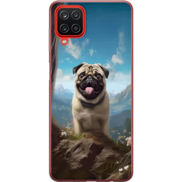 Mobilcover til Samsung Galaxy A12 med Glad Hund motiv