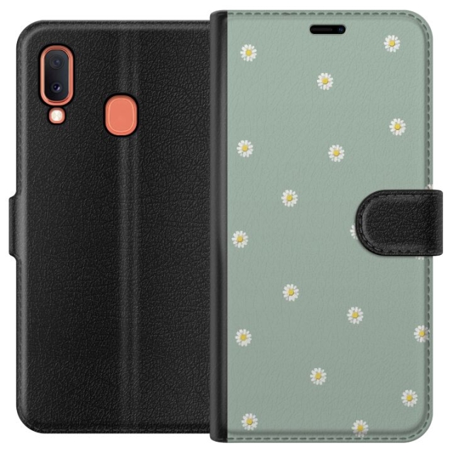 Tegnebogsetui til Samsung Galaxy A20e med Præstekrave motiv