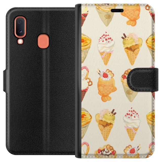 Tegnebogsetui til Samsung Galaxy A20e med Glasagtigt motiv