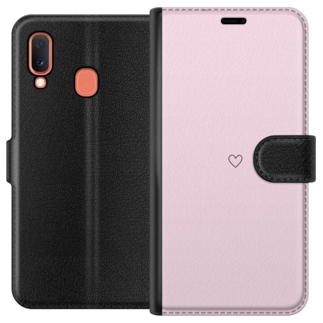 Tegnebogsetui til Samsung Galaxy A20e med Hjerte motiv