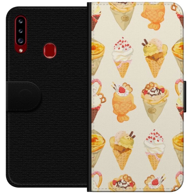 Tegnebogsetui til Samsung Galaxy A20s med Glasagtigt motiv