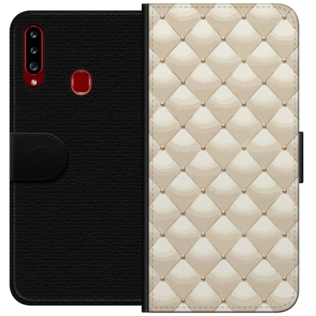 Tegnebogsetui til Samsung Galaxy A20s med Guldglans motiv