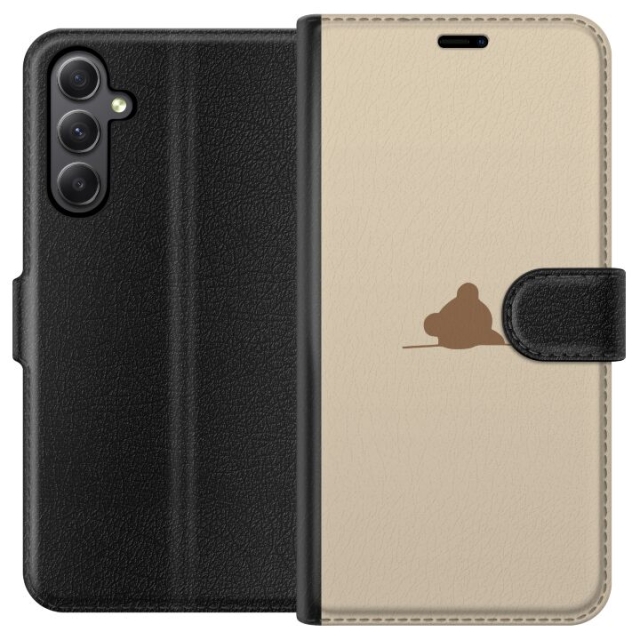 Tegnebogsetui til Samsung Galaxy A24 4G med Nalle motiv
