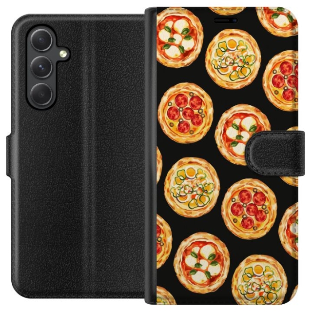 Tegnebogsetui til Samsung Galaxy A25 med Pizza motiv