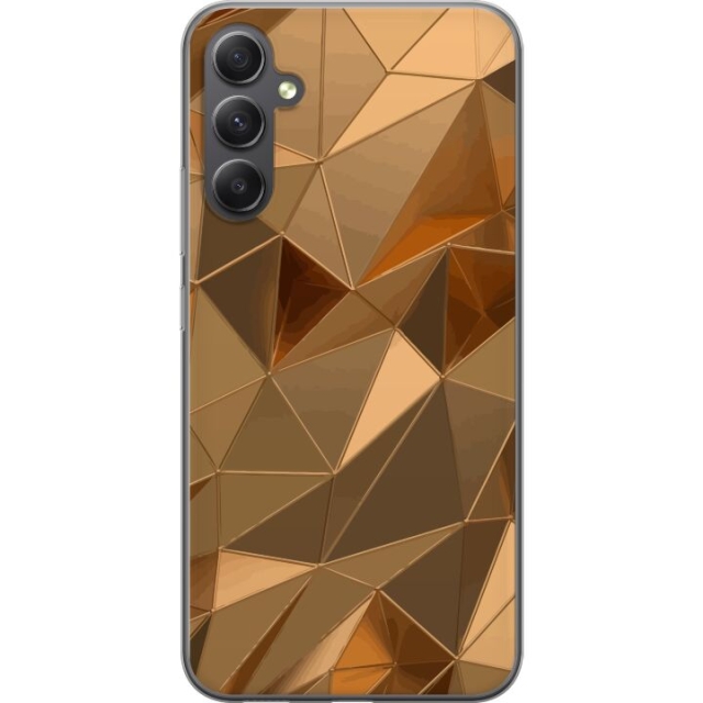 Mobilcover til Samsung Galaxy A25 med 3D Guld motiv