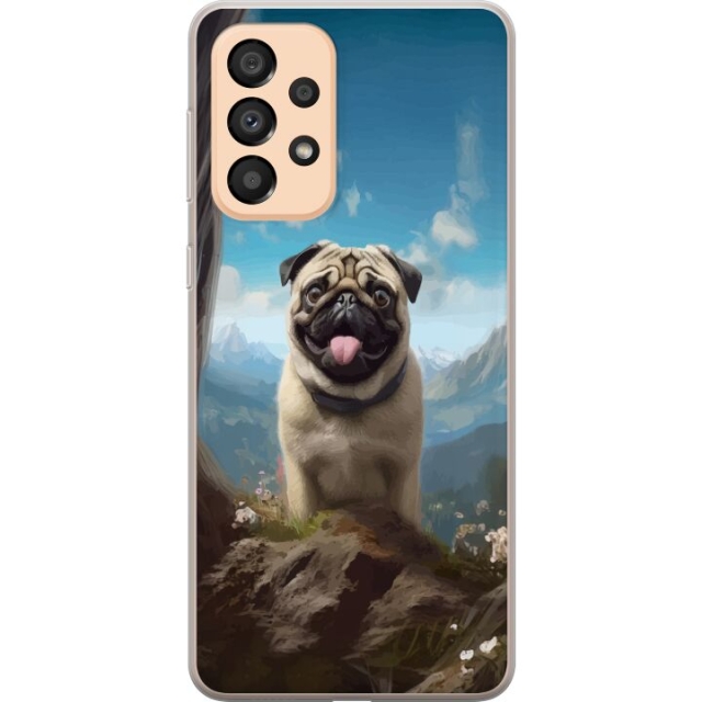 Mobilcover til Samsung Galaxy A33 5G med Glad Hund motiv