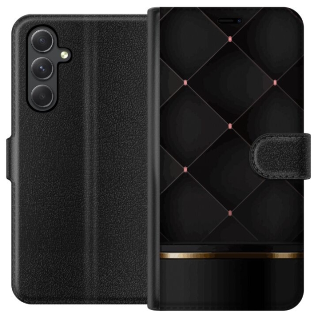 Tegnebogsetui til Samsung Galaxy A35 med Luksuslinje motiv