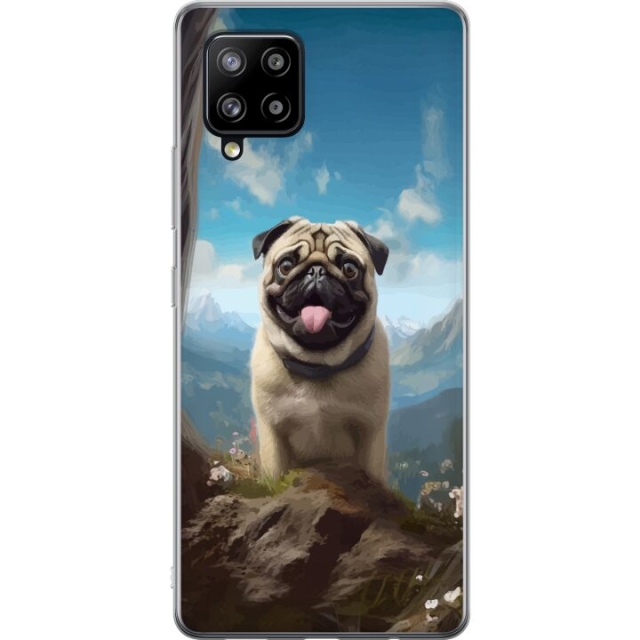 Mobilcover til Samsung Galaxy A42 5G med Glad Hund motiv