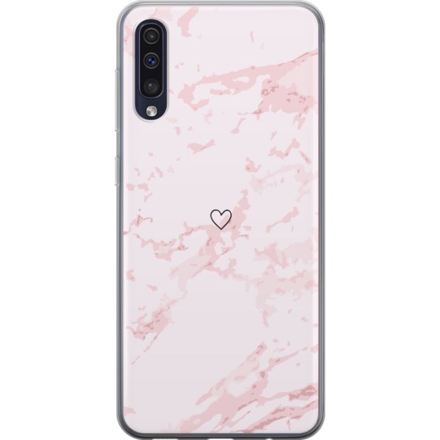 Mobilcover til Samsung Galaxy A50 med Rosa Hjerte motiv