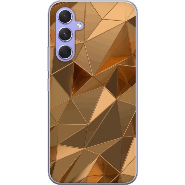 Mobilcover til Samsung Galaxy A54 med 3D Guld motiv