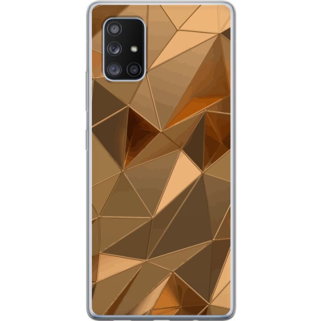 Mobilcover til Samsung Galaxy A71 5G med 3D Guld motiv