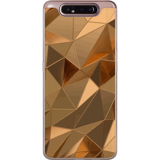 Mobilcover til Samsung Galaxy A80 med 3D Guld motiv