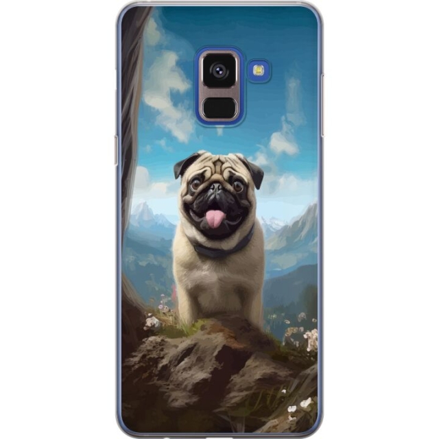 Mobilcover til Samsung Galaxy A8 (2018) med Glad Hund motiv