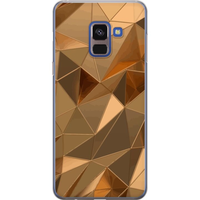 Mobilcover til Samsung Galaxy A8 (2018) med 3D Guld motiv