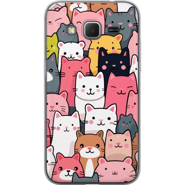 Mobilcover til Samsung Galaxy Core Prime med Katte mønster motiv