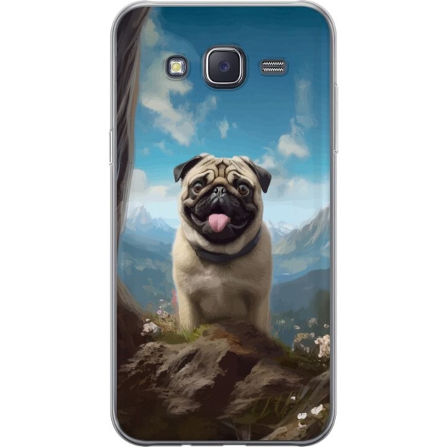 Mobilcover til Samsung Galaxy J5 med Glad Hund motiv