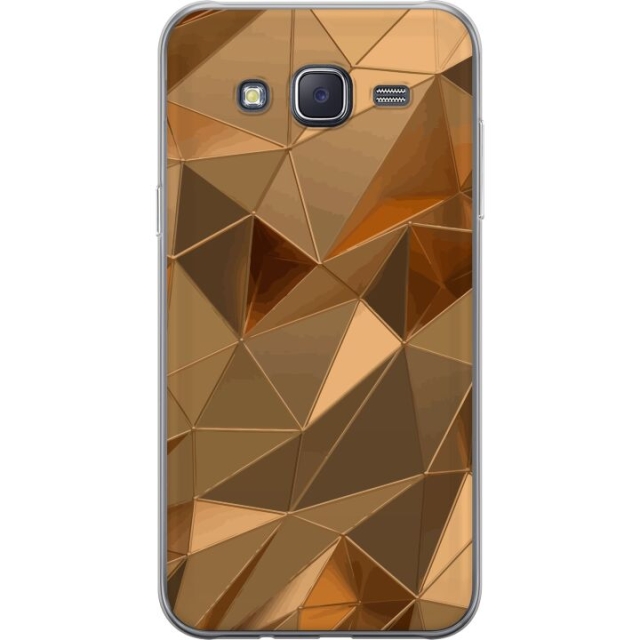 Mobilcover til Samsung Galaxy J5 med 3D Guld motiv