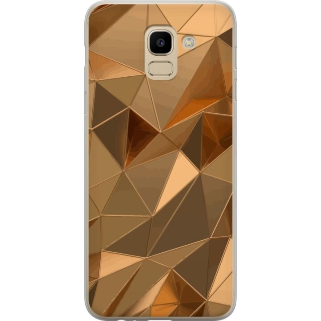 Mobilcover til Samsung Galaxy J6 med 3D Guld motiv