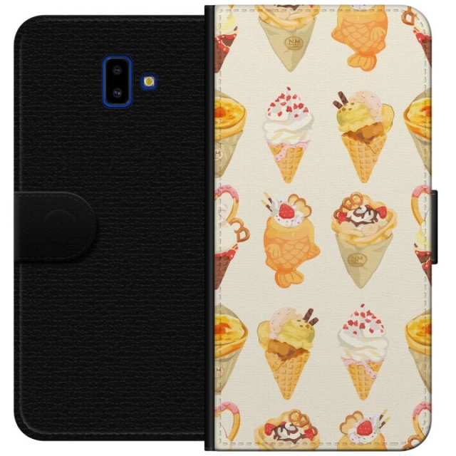 Tegnebogsetui til Samsung Galaxy J6+ med Glasagtigt motiv