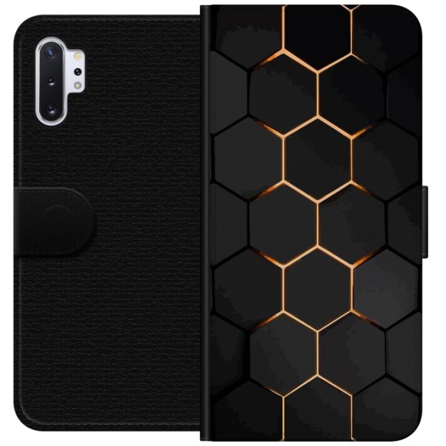 Tegnebogsetui til Samsung Galaxy Note10+ med Luksuriøst Mønster motiv