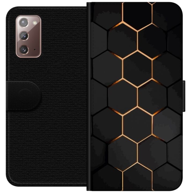 Tegnebogsetui til Samsung Galaxy Note20 med Luksuriøst Mønster motiv