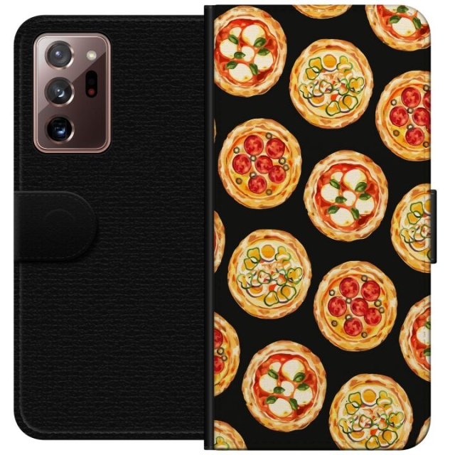 Tegnebogsetui til Samsung Galaxy Note20 Ultra med Pizza motiv