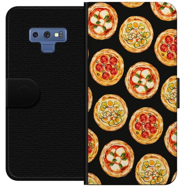 Tegnebogsetui til Samsung Galaxy Note9 med Pizza motiv