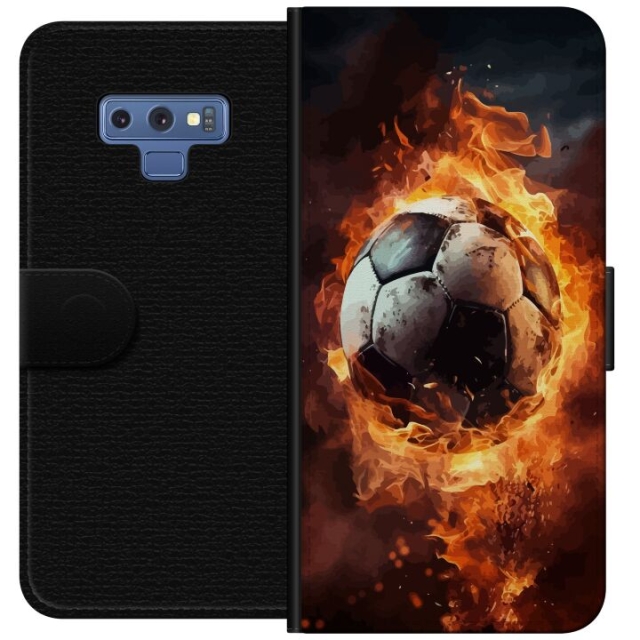 Tegnebogsetui til Samsung Galaxy Note9 med Fodbold motiv