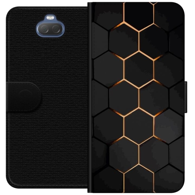 Tegnebogsetui til Sony Xperia 10 med Luksuriøst Mønster motiv