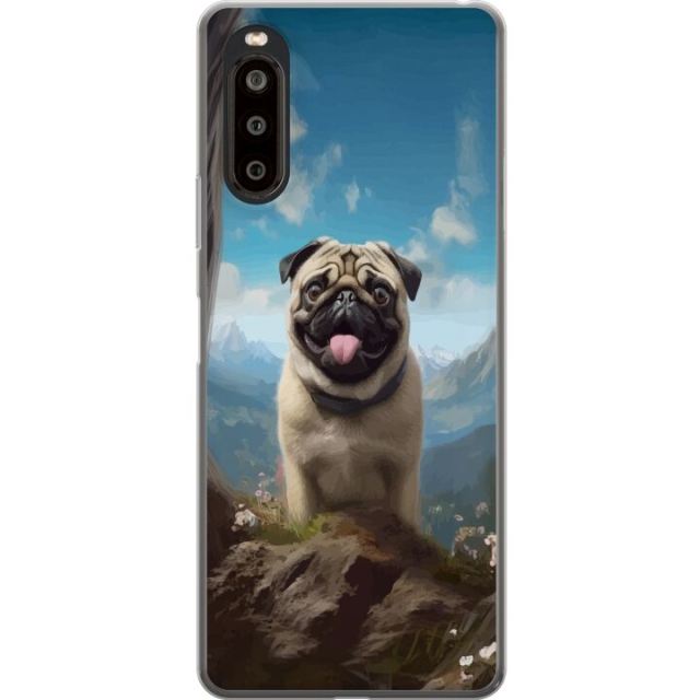 Mobilcover til Sony Xperia 10 II med Glad Hund motiv
