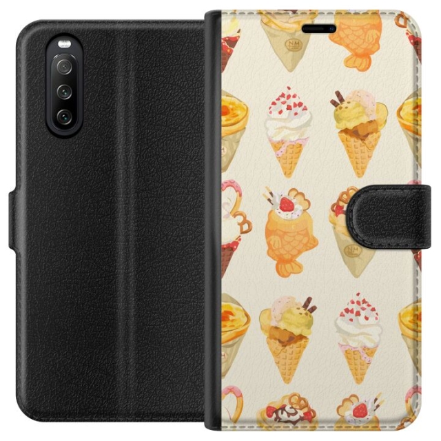 Tegnebogsetui til Sony Xperia 10 III med Glasagtigt motiv