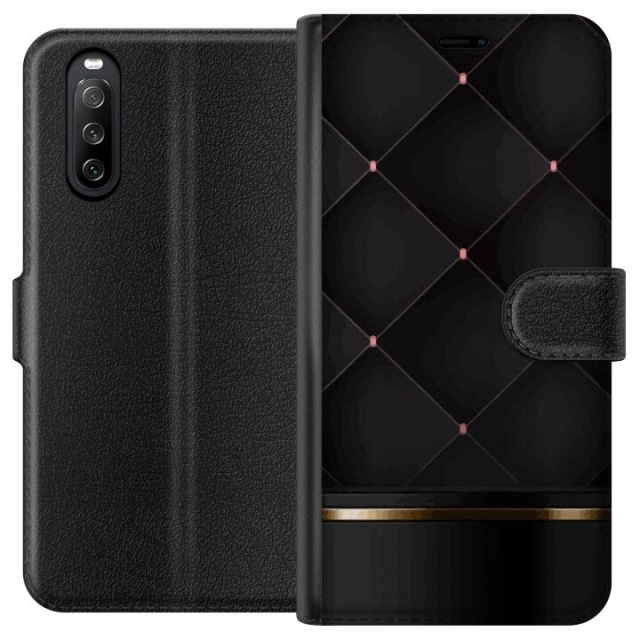 Tegnebogsetui til Sony Xperia 10 III med Luksuslinje motiv