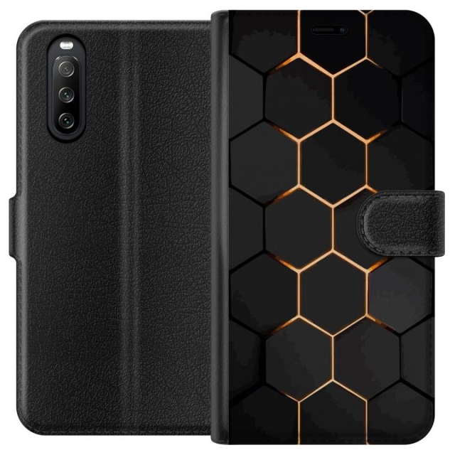 Tegnebogsetui til Sony Xperia 10 III med Luksuriøst Mønster motiv