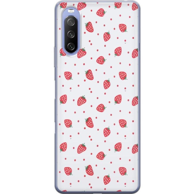 Mobilcover til Sony Xperia 10 III med Jordbær motiv