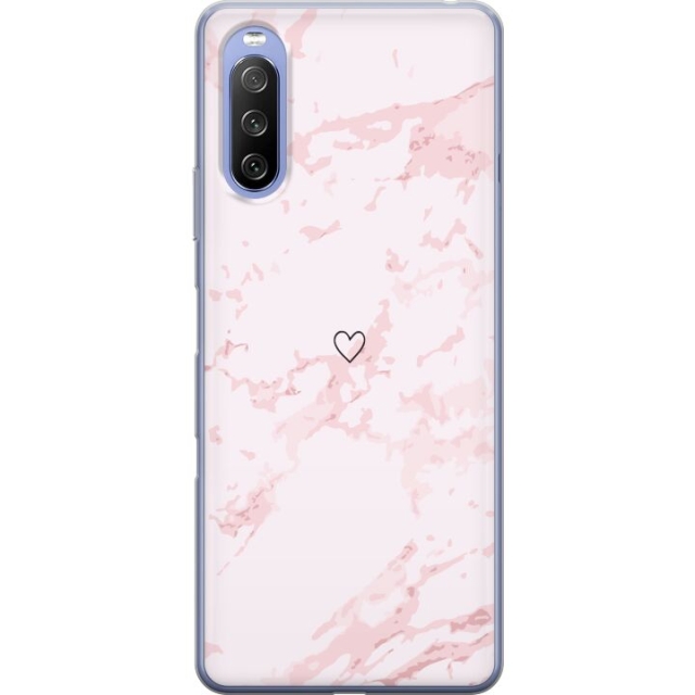 Mobilcover til Sony Xperia 10 III med Rosa Hjerte motiv