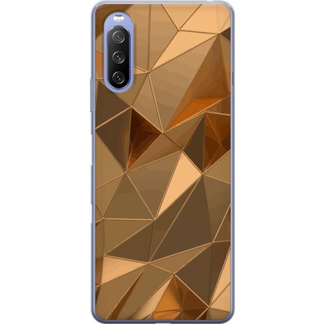 Mobilcover til Sony Xperia 10 III med 3D Guld motiv