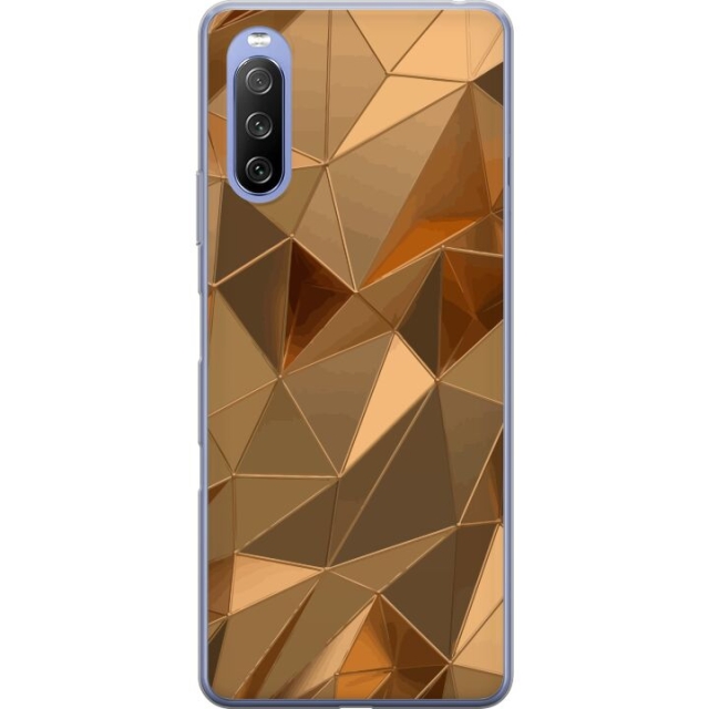 Mobilcover til Sony Xperia 10 III Lite med 3D Guld motiv