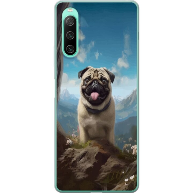 Mobilcover til Sony Xperia 10 IV med Glad Hund motiv