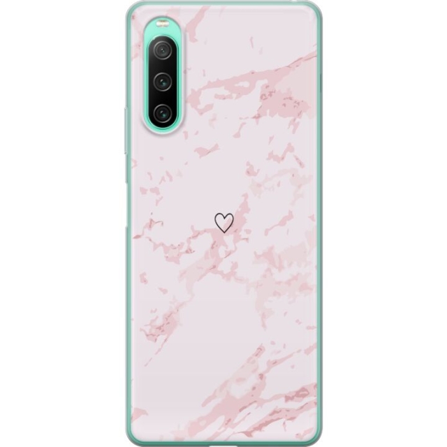 Mobilcover til Sony Xperia 10 IV med Rosa Hjerte motiv