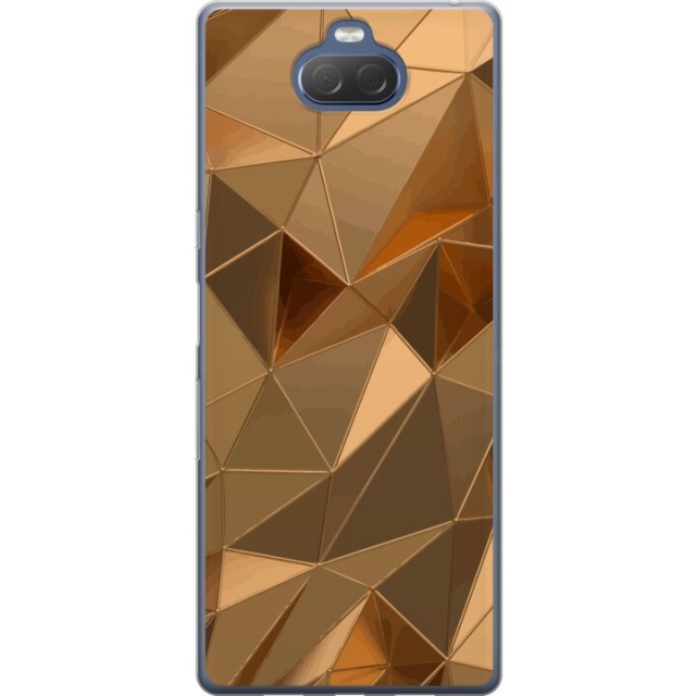 Mobilcover til Sony Xperia 10 Plus med 3D Guld motiv