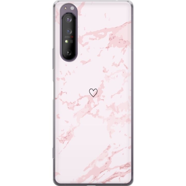 Mobilcover til Sony Xperia 1 II med Rosa Hjerte motiv