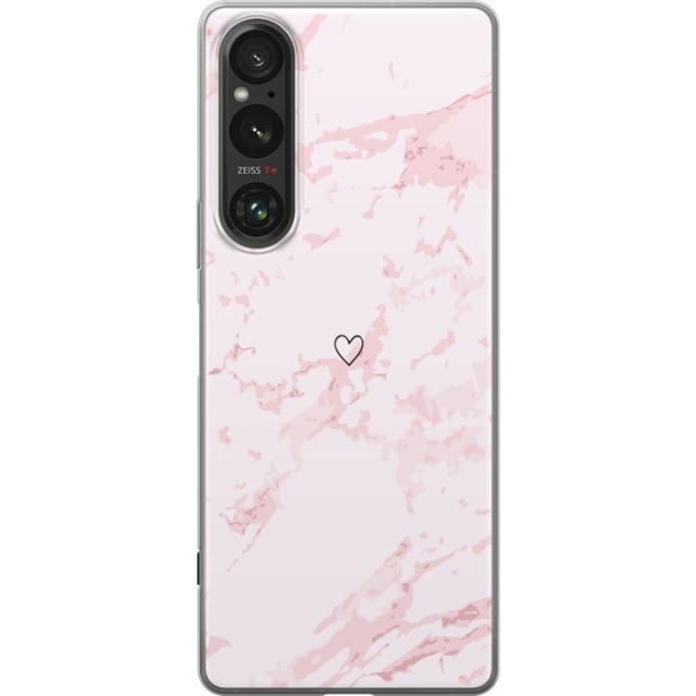 Mobilcover til Sony Xperia 1 V med Rosa Hjerte motiv